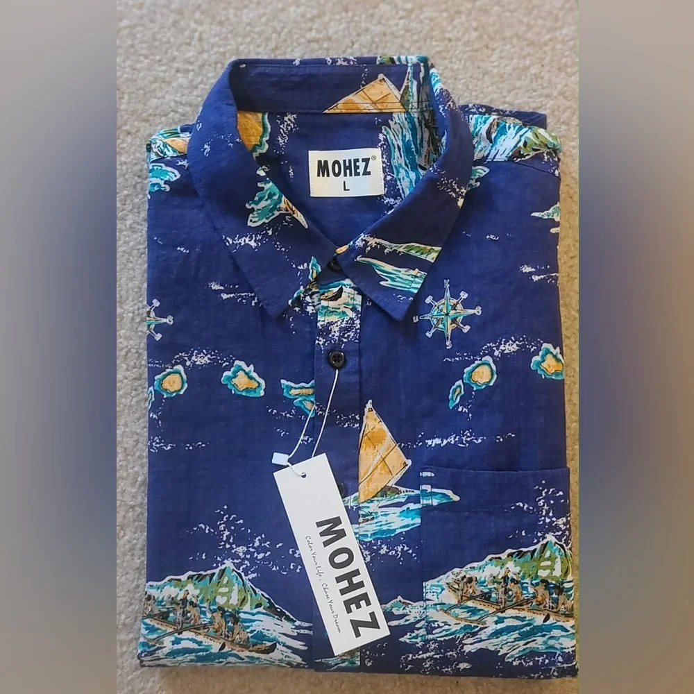 NWT Boys Large Casual Hawaiian  Shirt